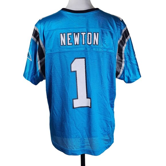 Reebok NFL #1 Cam Newton Carolina Panthers OnField Jersey XL Blue Blokecore - Picture 3 of 10